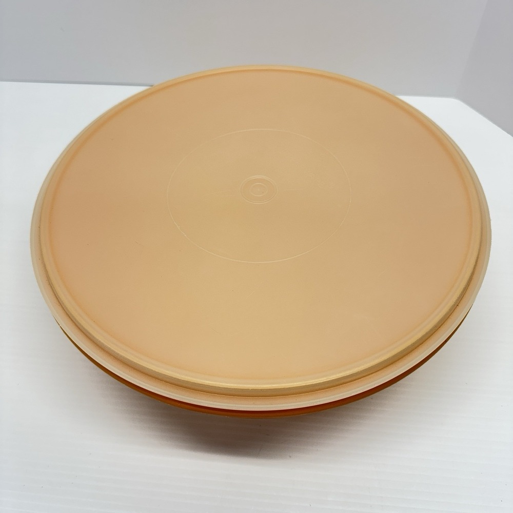 Vintage Tupperware Large Fix N Mix Yellow Orange Bowl 274-12/224-11 Lid - Picture 2 of 8